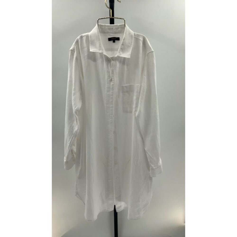 Quince White Button-Up Tunic Dress
